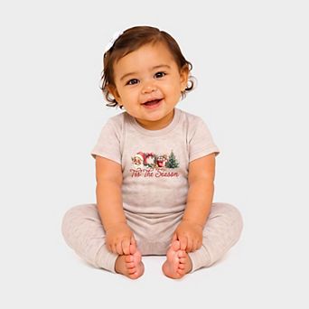 Tis' The Season Watercolor - Infant Jogger Pant Crew Set