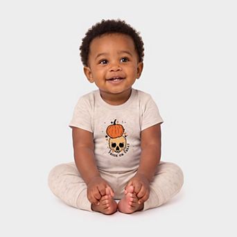 Trick Or Treat Skull - Infant Jogger Pant Crew Set