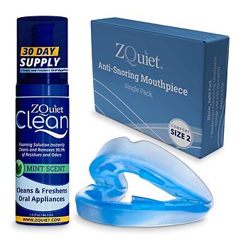 ZQuiet Anti-Snoring Mouthpiece & Cleaner, Size 2, Blue