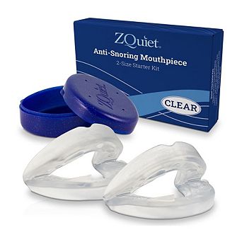 ZQuiet Anti-Snoring Mouthpiece 2-Size Starter Pack, Clear