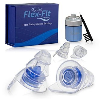 ZQuiet Flex-Fit Earplugs, Form-Fitting Silicone Earplugs, Travel-Friendly