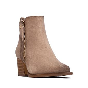 XTI Women's Block Heel Suede Ankle Booties 146103