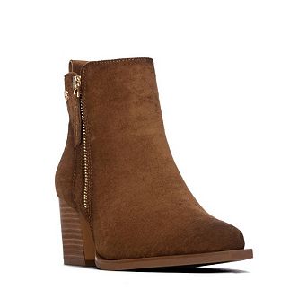 XTI Women's Block Heel Suede Ankle Booties 146103
