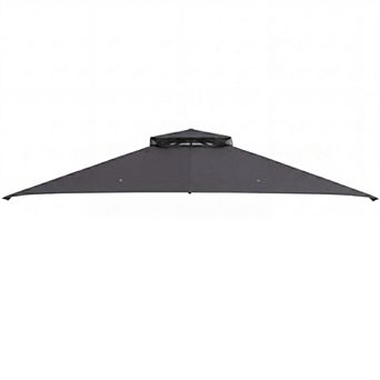 Costway 12 X 10 FT Patio Gazebo, Heavy Duty Gazebo Canopy Shelter with Sturdy Metal Frame