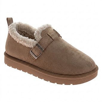 Avalanche Women's Faux Suede Clog Slippers, Plush Faux Fur House Shoes with Non-Slip Sole (Ladies)