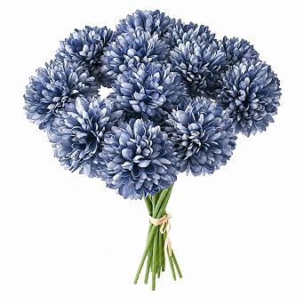 Long Stem Artificial Kiku Chrysanthemum Flowers Realistic Faux Floral Arrangement Home Decor