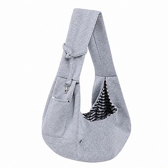 Petsfit Reversible Dog Cat Sling Carrier Hands-Free w/Storage Pocket Safety Design for Small Pets