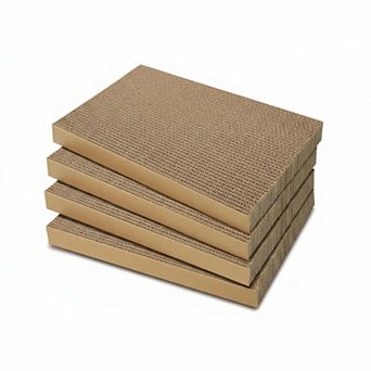 Nicate Cardboard Cat Scratcher Box Pad for Indoor Cats Kittens Large Size