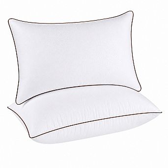 Queen Size 2 Pack Bed Pillows Down Alternative Soft Supportive Machine Washable