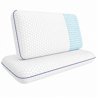 King Size Foam Pillows Set of 2 for Side Back Stomach Sleepers