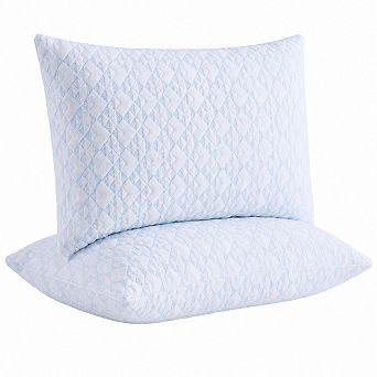 Adjustable Shredded Memory Foam Bed Pillow Set 2 Washable Cover Medium Firm Support