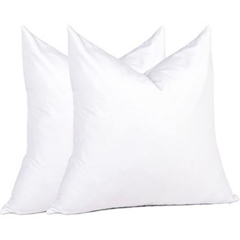 Euro Pillow Inserts 26x26 Pack of 2 Down Feather Stuffer