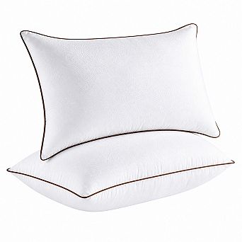 Queen Size 2 Pack Down Alternative Pillows Soft Supportive Breathable Machine Washable