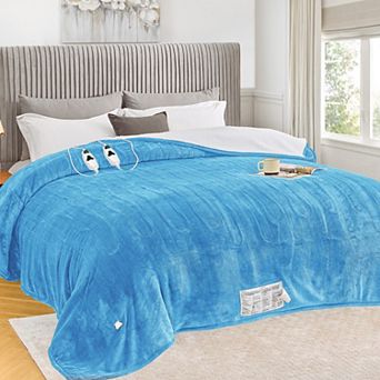 Inhand Sherpa Flannel Heated Blanket, Electric Blanket with Auto Shut-Off & Overheat Protection