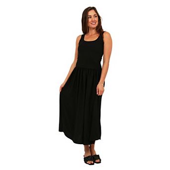 Women's 24Seven Comfort Apparel Sleeveless A-Line Pocketed Maxi Dress