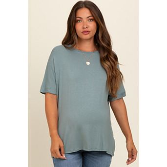 Maternity Olive Relaxed Fit T-Shirt