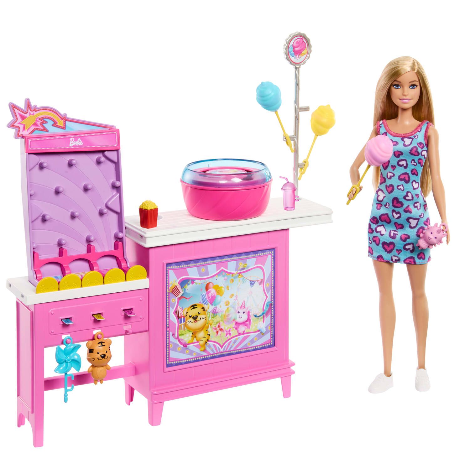 Детский игровой набор Barbie Mysteries: Beach Detective Cotton Candy Game Playset with Malibu Doll & Accessories — фото 1