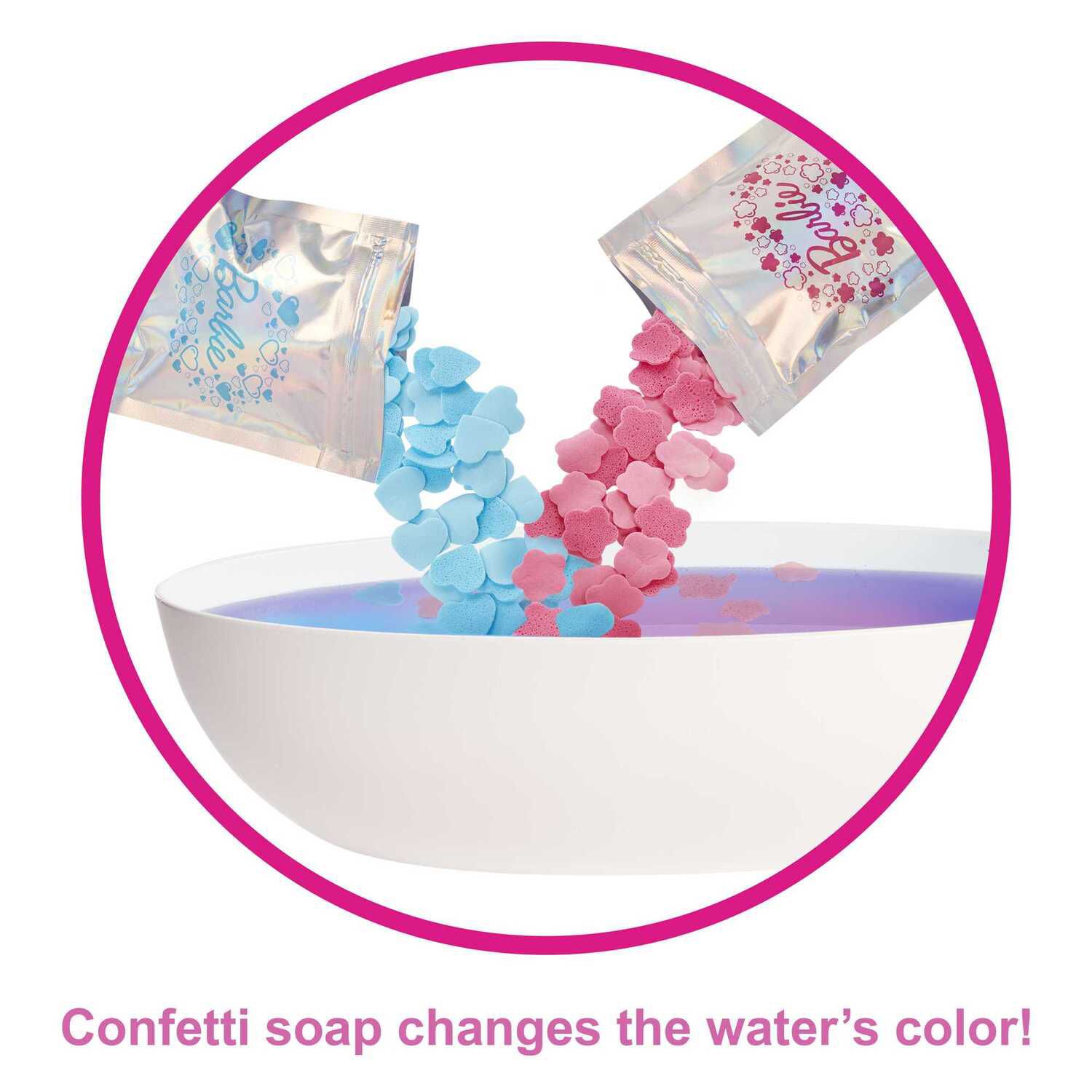 Детские аксессуары для кукол Barbie Self Care Doll & Bathtub Playset with Confetti Soap & Accessories — фото 3