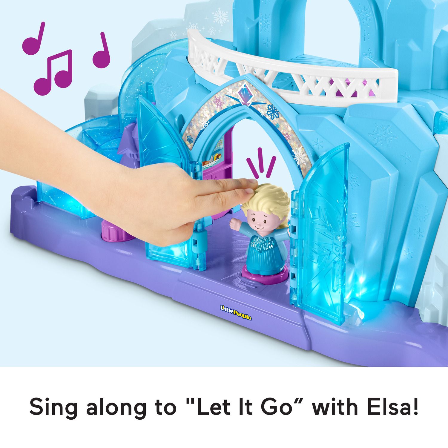 Детский игровой набор Fisher-Price Little People Disney's Frozen Elsa's Ice Palace Musical Playset with Elsa & Olaf Figures — фото 3
