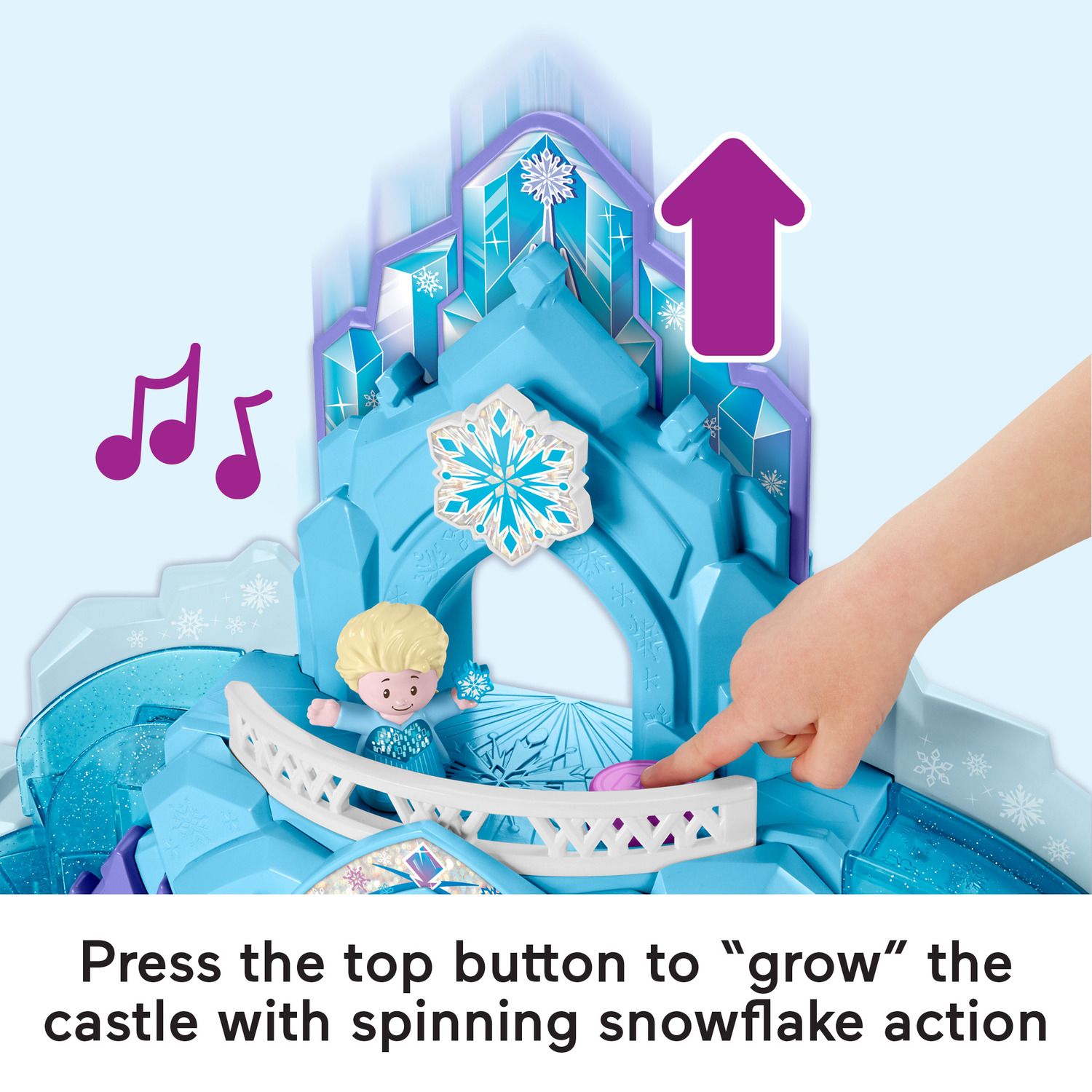 Детский игровой набор Fisher-Price Little People Disney's Frozen Elsa's Ice Palace Musical Playset with Elsa & Olaf Figures — фото 4