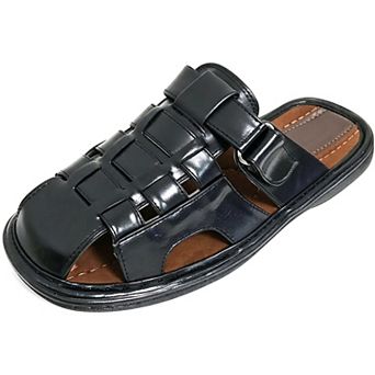 Men's Sandals Slides Closed Toe Hook and Loop Fisherman