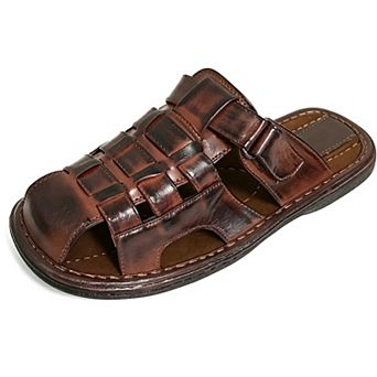 Men's Sandals Slides Closed Toe Hook and Loop Fisherman
