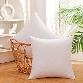 Yescool Feather Down Pillow Inserts Set of 2, Cotton Cover Decorative Throw Pillows for Sofa & Bed