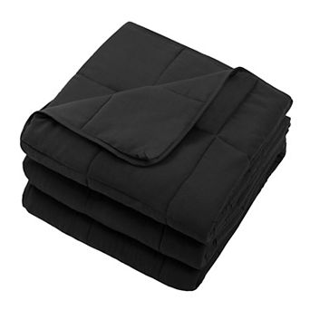 Yescool Cooling Weighted Blanket 48"x72" 15lbs, Breathable Heavy Blanket with Glass Beads for Adult