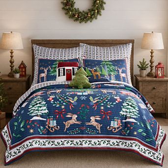 Levtex Home Christmas Cottage Quilt Set