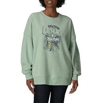 Women's Marvel Avengers Doomsday Doctor Doom Oversized Fleece Crew Sweatshirt