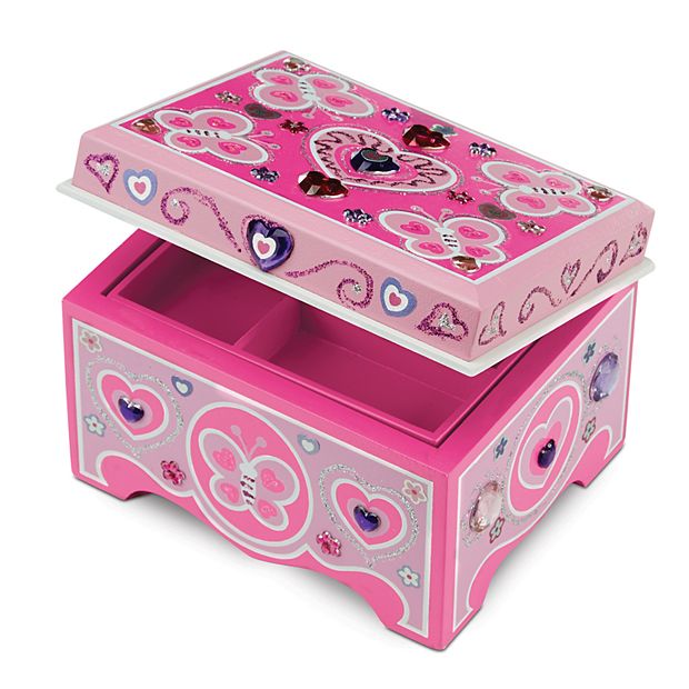 Melissa & Doug Decorate-your-own Wooden Jewelry Box, Craft Kits, Baby &  Toys
