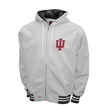 Men's Indiana Hoosiers White Fleece Zip-Up