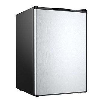 Compact Upright Freezer 3.0 Cu. Ft. Stainless Steel Freestanding Food Storage For Home Office