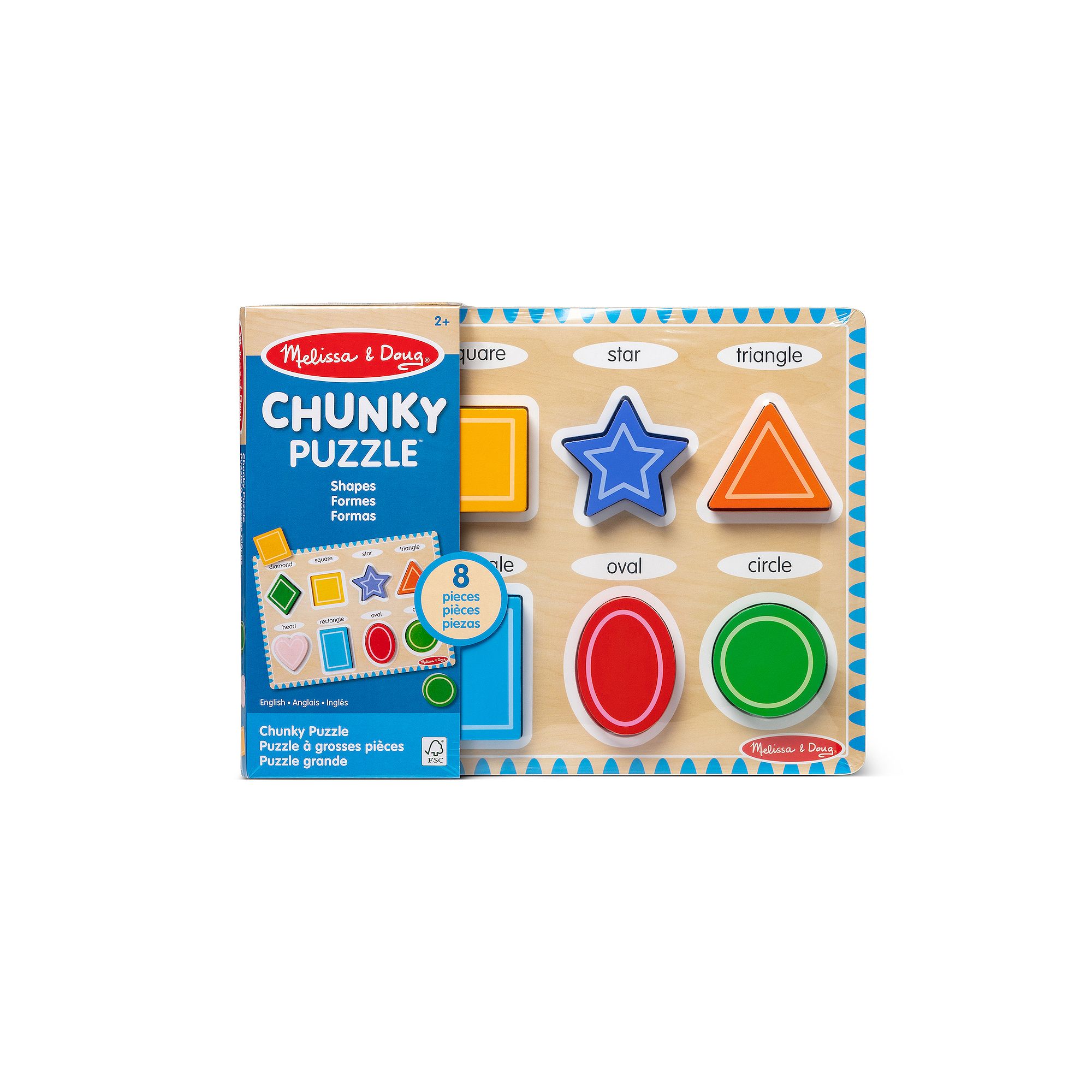 Melissa & Doug Shapes Chunky Puzzle, Multi