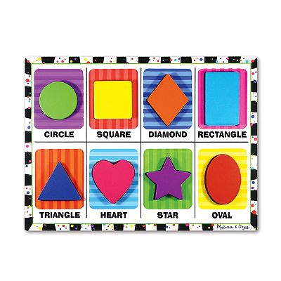 Melissa Doug Shapes Chunky Puzzle