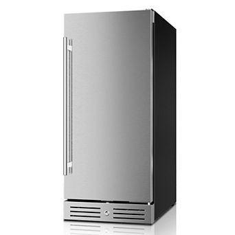 15 inch Beverage Refrigerator, 100 Cans Beverage Fridge ,Stainless Steel Indoor/Outdoor Refrigerator