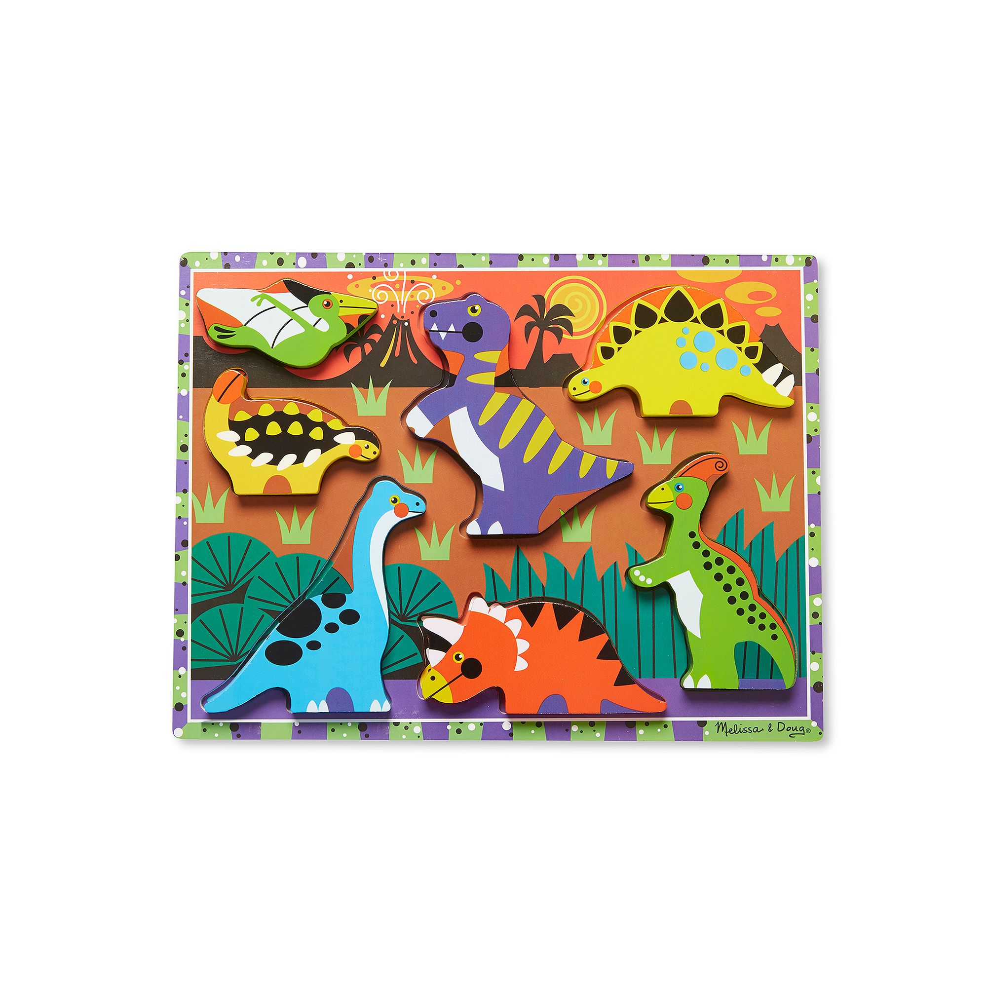Melissa & Doug Dinosaurs Chunky Puzzle, Multi