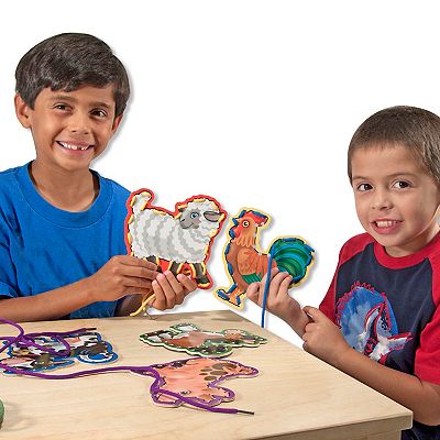 Melissa and doug lace and trace farm animals outlet