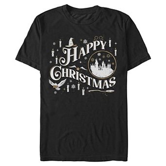 Men's Harry Potter Happy Christmas Graphic Tee