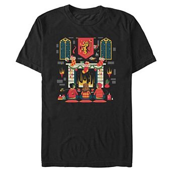 Men's Harry Potter Gryffindor Fireplace Graphic Tee