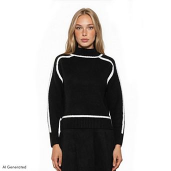 Women's ALEXIA ADMOR Richie Turtleneck With Contrast Sweater