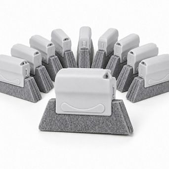 10 pc Handheld Microfiber Cleaning Pad Tool for Window Tracks, Sinks and Kitchen Surfaces