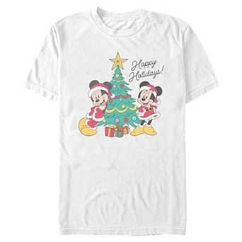 Men's Disney's Mickey & Minnie Happy Holidays Graphic Tee