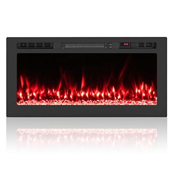 Smart WiFi Electric Fireplace Wall Mounted & Recessed 750W/1500W Heater