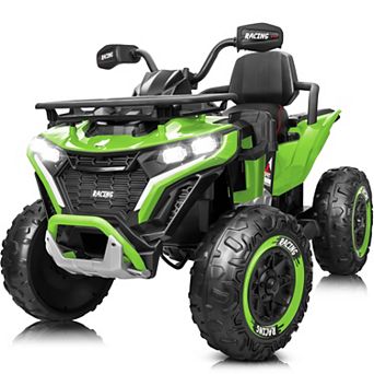 24V 7Ah Kids Ride-On ATV Quad w/ Bluetooth, USB & MP3 Port, Electric Toys Cars for Outdoor Adventure