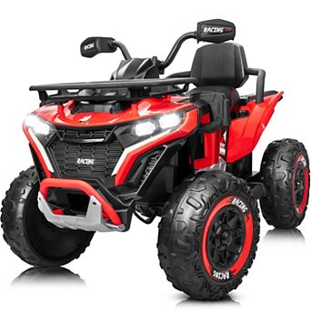 24V 7Ah Kids Ride-On ATV Quad w/ Bluetooth, USB & MP3 Port, Electric Toys Cars for Outdoor Adventure