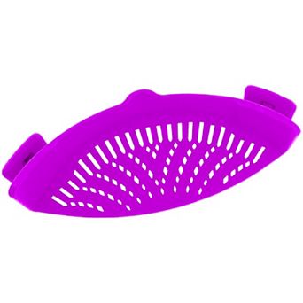 Silicone Snap Strain Clip-On Colander Heat Resistant Drainer