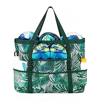 Beach Tote Bag with Wet Pocket, Waterproof Sandproof, Zipper