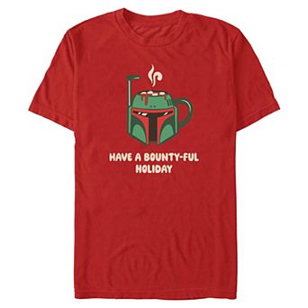 Men's Star Wars Boba Fett Have A Bounty-Ful Holiday Graphic Tee