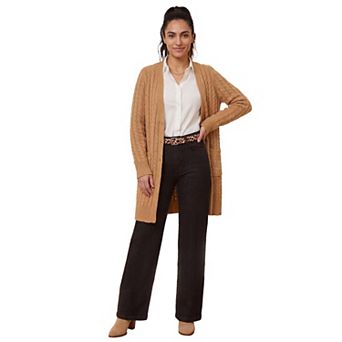 Jessica London Women's Plus Size Cable Button-Front Cardigan